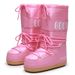 025 Same Style Internet Celebrity 2025 Winter Ski Space Fashion Round Toe Mid-Calf Women's Snow Boots Thickened Moon_desvips.com