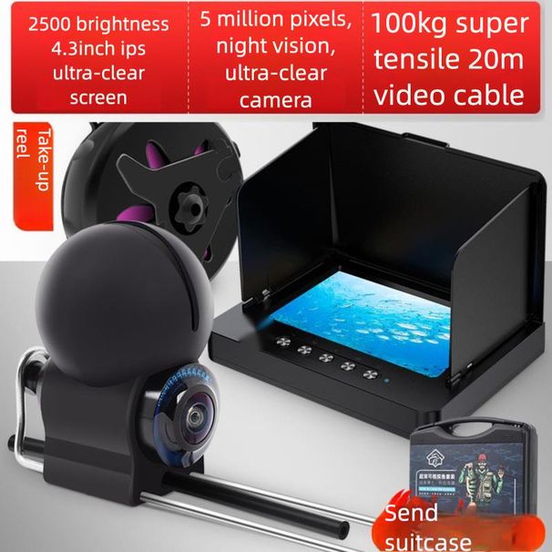 Dr. Xunyu 360-Degree Panoramic Underwater Finder Ultra-HD Probe Rotating Visual Fish Viewing Device_desvips.com