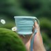 Small, Colorful, Durable, Portable Silicone Folding Cup With Handle Design, A Great Helper For Outdoor Travel_desvips.com
