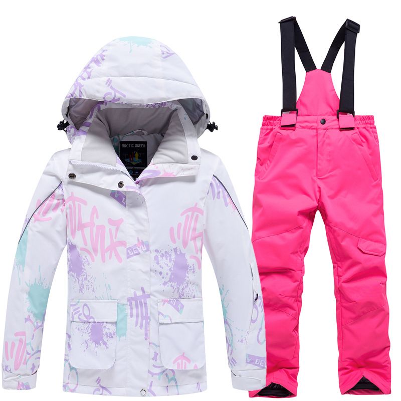 NOKO-Children's Ski Suits, Girls' Winter Outdoor Windproof, Water-repellent, And Warm Thickened Ski Suits._desvips.com