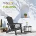 Nevilywood Adirondack Chair, HDPE Folding Outdoor Chair In Black_desvips.com