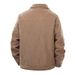 2025 Autumn/Winter Cross-Border Men's Corduroy Collar Solid Color Business Casual Thickened Fleece-Lined Jacket For_desvips.com