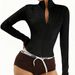 Women's Slim Fitting Yoga Jacket Warm Casual Running Fitness Wear With Cinched Waist All Season Polyester Sports Bra_desvips.com