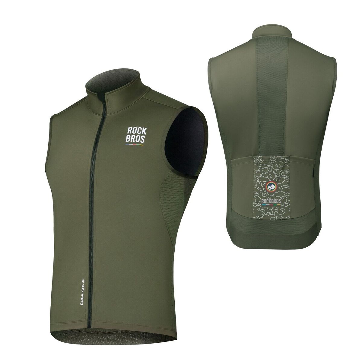 ROCKBROS Road to Sky Windproof Sleeveless Bicycle Vest Jacket Cycling Jersey_desvips.com