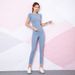 Women's Gym Yoga Wear Two Piece Set Sports Casual Suit Trendy Sports T-Shirt Fitness Body Building_desvips.com