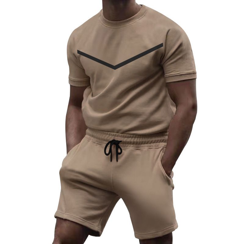 Men's Clothing round neck t-shirt short sleeve men's NK youth casual sports men's suit_desvips.com