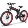 48V Lithium Battery 26 Inch Full Suspension Electric Mountain Bike Fat Tire Folding Aluminum Alloy Rear Hub Brushless For Adults_desvips.com