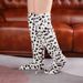 American Style Spicy Girl Leopard Print Calf Pile For Women, Autumn And Winter Fur Warm Leg Warmers, Plush Sock_desvips.com
