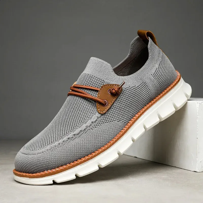 Mens Spring Autumn Casual Mesh Breathable Brogue Flat Lightweight Outdoor Sneakers Driving Walking Shoes 250228_desvips.com