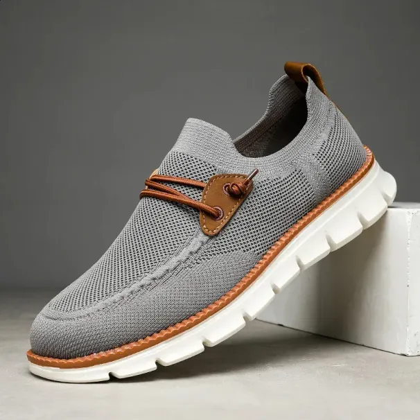 Mens Spring Autumn Casual Mesh Breathable Brogue Flat Lightweight Outdoor Sneakers Driving Walking Shoes 250228_desvips.com