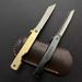 with Brass Handle Stainless Steel Keychain Portable Sharp Fruit Folding Knife_desvips.com
