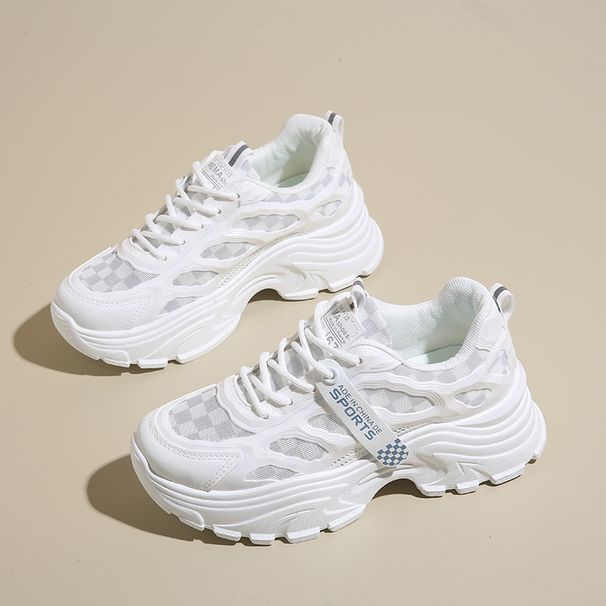 Ins Korean Version New Dad For Women 2025 Summer Student Sports Running Breathable Casual Shoes With A Height Increase_desvips.com