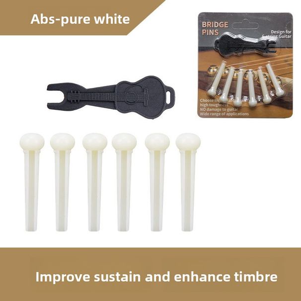 Folk Pure Copper Cones Brass Posts Peg Puller Extension Sustain Guitar String Fixing Pegs Set_desvips.com