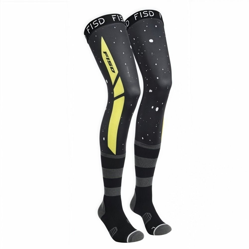 Elasticity Braces Compression Ice Silk Motocross Knee Socks Anti-slip Cool Patterns Motorcycle Sports Sock_desvips.com