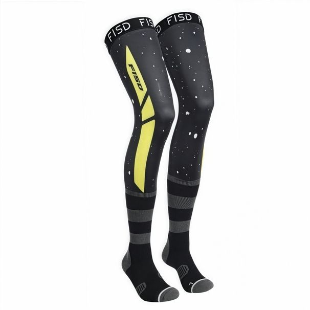 Elasticity Braces Compression Ice Silk Motocross Knee Socks Anti-slip Cool Patterns Motorcycle Sports Sock_desvips.com