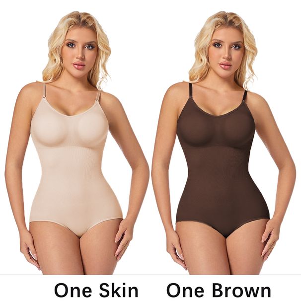 Slimming Shapewear Removable Bra Pads Bodysuit Body Shaper Women Seamless Tummy Control Slimming Sheath Flat Belly For Underwear_desvips.com