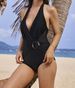 Summer Sexy Solid Neck One-piece Swimsuit IWSM220224083_desvips.com