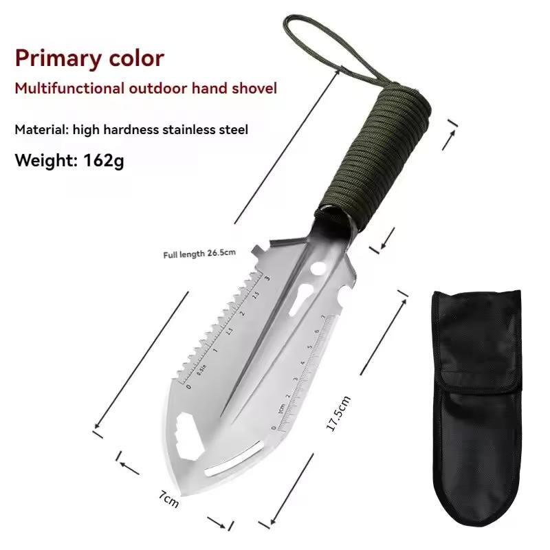 2026 New Outdoor Adventure Treasure Hunt Portable Sappers Stainless Steel Multifunctional Hand-held Small Digging Shovel_desvips.com