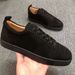 Correct 26xx Logo 1 Men's With Rivets Red Sole Sneakers Rivet Couple Trendy Brand European Style Casual Shoes Black_desvips.com