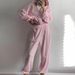 Women's Clothing women's silver fox fleece sweatshirt two piece suit women's stock 1213_desvips.com
