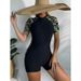 Wetsuit Long Sleeve Slim-fit Training Sunscreen Conservative One-piece Swimsuit_desvips.com
