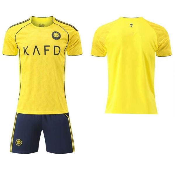 2526 Riyadh Victory Home Correct Version Number 7 C. Ronaldo Jersey Children's And Adult Football Uniform Quick-Dry Set_desvips.com