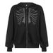 New Hoodie Sweatshirt Loose Street Style Sports Zipper Cardigan Y2k Jacket Women_desvips.com