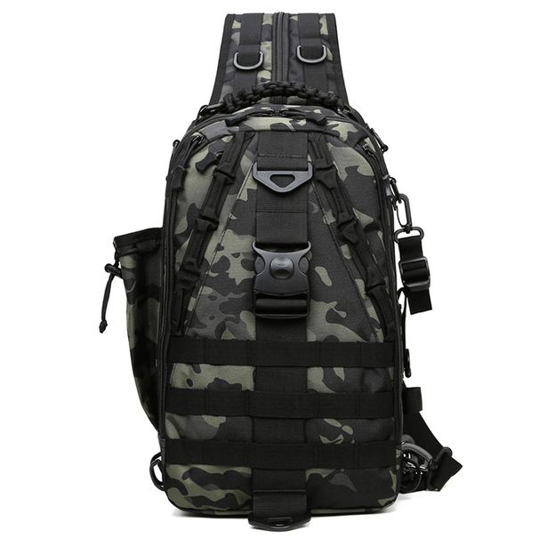Tackle Bag Outdoor Single And Double Shoulder Dual-purpose Large-capacity Fishing Bag Tactical Camouflage_desvips.com