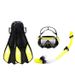 Outdoor Sports Mask Snorkel Regulator Fins Flippers Three-Piece Snorkeling Three Treasures Set Diving Goggles_desvips.com