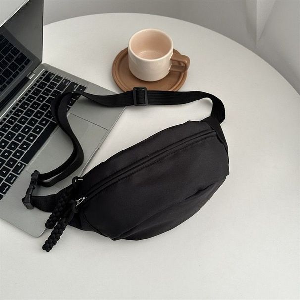 Casual Outdoor Chest Lightweight Travel Crossbody Waist Bag, Simple Solid Color, Versatile For Students And Commuting,_desvips.com