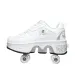 Deform Wheel Double Row Sneakers 4 Wheels Breathable Skates Shoes Walking Invisible Pulley Deformation Roller_desvips.com