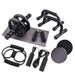 Abdominal Wheel 7 Piece Set Home Indoor Equipment Skipping Push Up Stand AB Wheel Fitness Combination Set_desvips.com