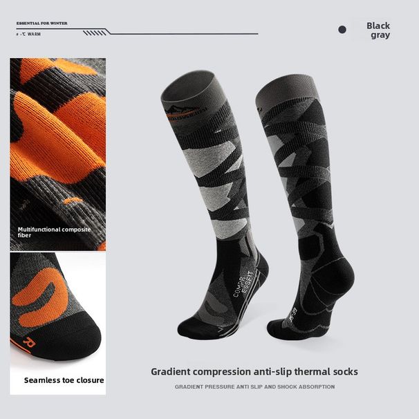 Winter Long Wool Ski Quick-Dry Outdoor Travel Windproof Cold-Proof Warm Thick High Tube Socks DWZ04_desvips.com
