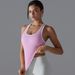 Quick Drying Breathable Ribbed Knit Sleeveless U Neck Vest Top for Yoga Running And Fitness Tight Fitting_desvips.com