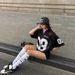 Summer Trendy Brand Letter Print Sports V-Neck Jersey Unisex Niche Design Mesh Breathable Short Sleeve T-Shirt Top_desvips.com