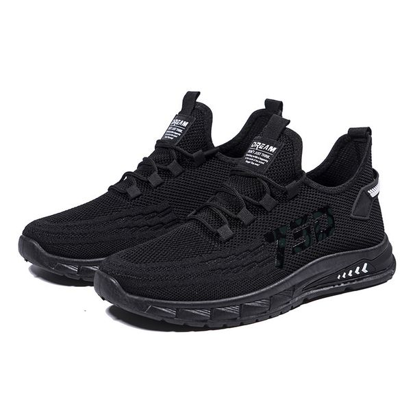 Men's Summer Running Shoes Breathable Mesh Upgraded Version Flat Knitting Style Casual Sports Sneakers Low Cut Slip-On_desvips.com