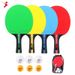 New Colorful Set Four Rackets Six Balls With Bag Training Table Tennis Racket For Men, Women, And Children_desvips.com