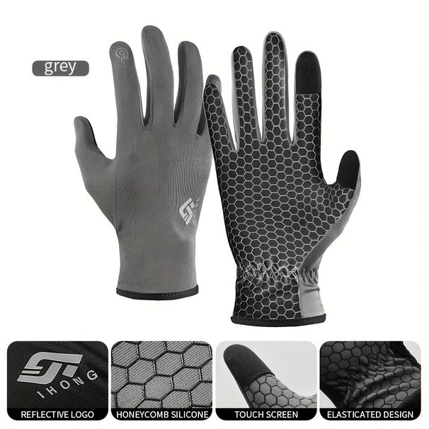Full Finger Thin Hiking Gloves Women Men, Light Touchscreen UV Gloves For Hiking Running Workout Driving Women Men_desvips.com