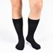 6 Pairs Men's Black Cotton Dress High Quality Long Calf Socks Autumn Winter Sweat Resistant Anti Odor_desvips.com