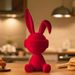 Luxurious Lucky Bear High-End Gaming Figurine, Table, Wine Cabinet, Entryway Decorative Ornament, Flocked Red Rabbit_desvips.com