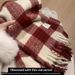 Korean Style Atmosphere Scarf Women Winter 2025 New Red Christmas Plaid Versatile Neck Warmer For Students Wholesale_desvips.com
