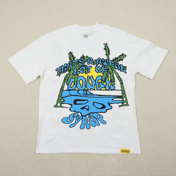 Beach Palm Skull Letter Print T-shirt & Casual Shorts Unisex Loose Cotton Streetwear Separates For Men Women_desvips.com