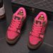 Pink Brown Full Rhinestone Poker Design Unisex Casual Sports Sneakers Summer Trendy Thick Sole Couple Shoes_desvips.com