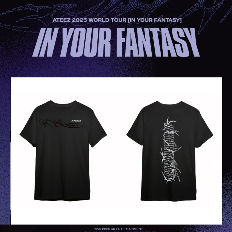2025 New ATEEZ Front And Back Printed T-Shirt Versatile Trendy Style Round Neck Short Sleeve Hot Sale_desvips.com