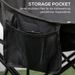 Campingstuhl Faltbarer Gartenstuhl Mit Seitentasche, Stahlbeine, Klappsessel Mit Tragetasche Für Pool, Strand, Oxford, Schwarz_desvips.com