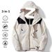 001 Internet Celebrity Style 3-in-1 Jacket For Men Women, Detachable Windproof And Waterproof Mountaineering Suit, Travel_desvips.com