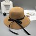 Summer New Fresh Foldable Straw Korean Style Internet Celebrity Versatile Beach Travel Sun Protection Visor Hat_desvips.com