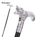 White Wolf Head Biting Decorative Stick Parties Decorative Cane For Halloween For Cosplay And Parties, For Cosplay & Party_desvips.com