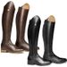 matte cowhide western cowboy women's genuine leather thick heeled short boots, square toe brown high heels,_desvips.com
