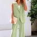 Women's Clothing vest suit with solid colours_desvips.com